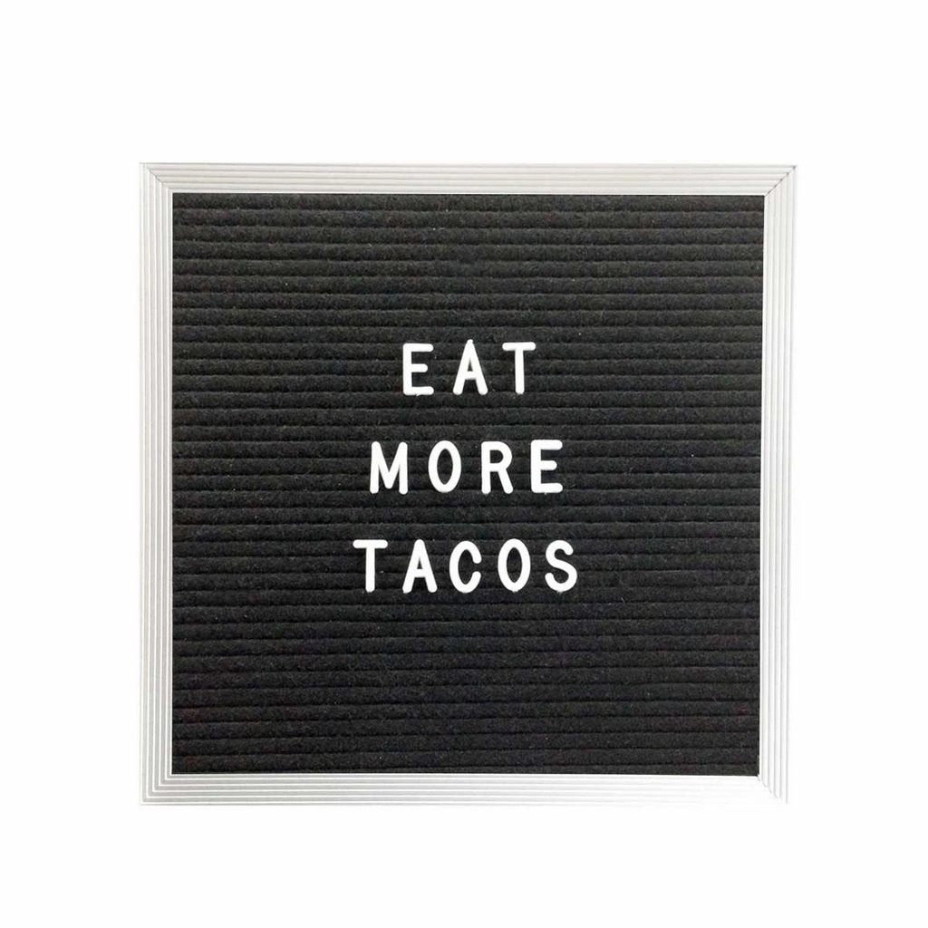 10 x 10 Letter Board - Black minimalist art object  