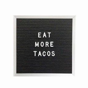 10 x 10 Letter Board - Black minimalist art object  