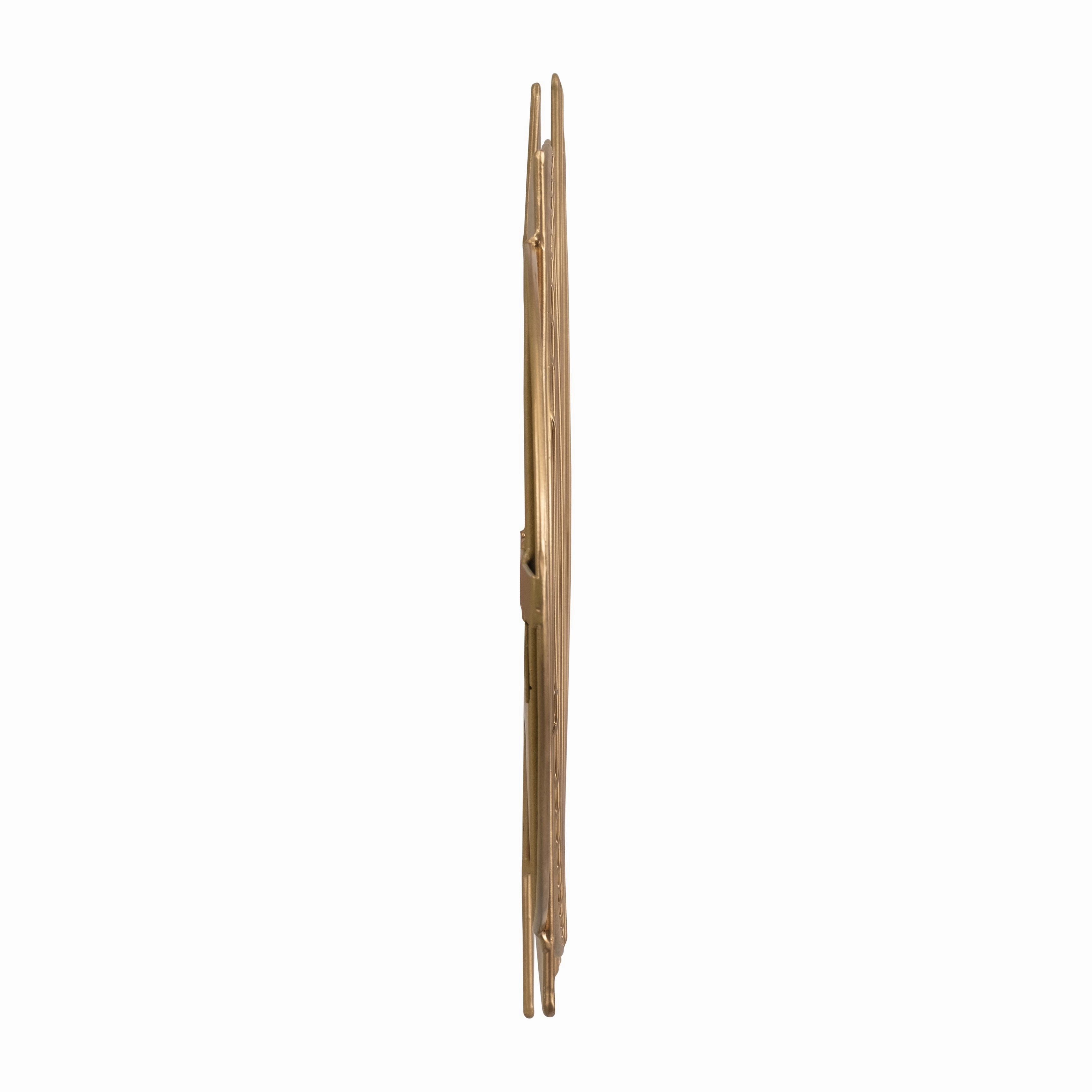 18071-01  METAL, 7" OPEN OVAL TAPER CANDLEHOLDER, GOLD( Sagebrook Home  )