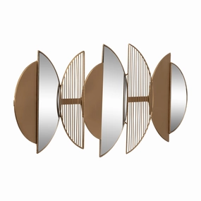 18071-01  METAL, 7" OPEN OVAL TAPER CANDLEHOLDER, GOLD( Sagebrook Home  ) artistic wall mural