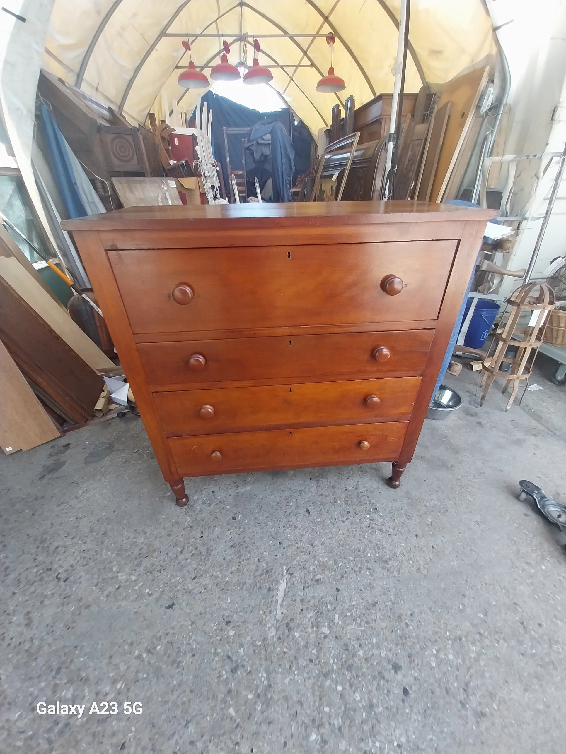 19TH CENTURY CHERRY HIGHBOY CHEST
