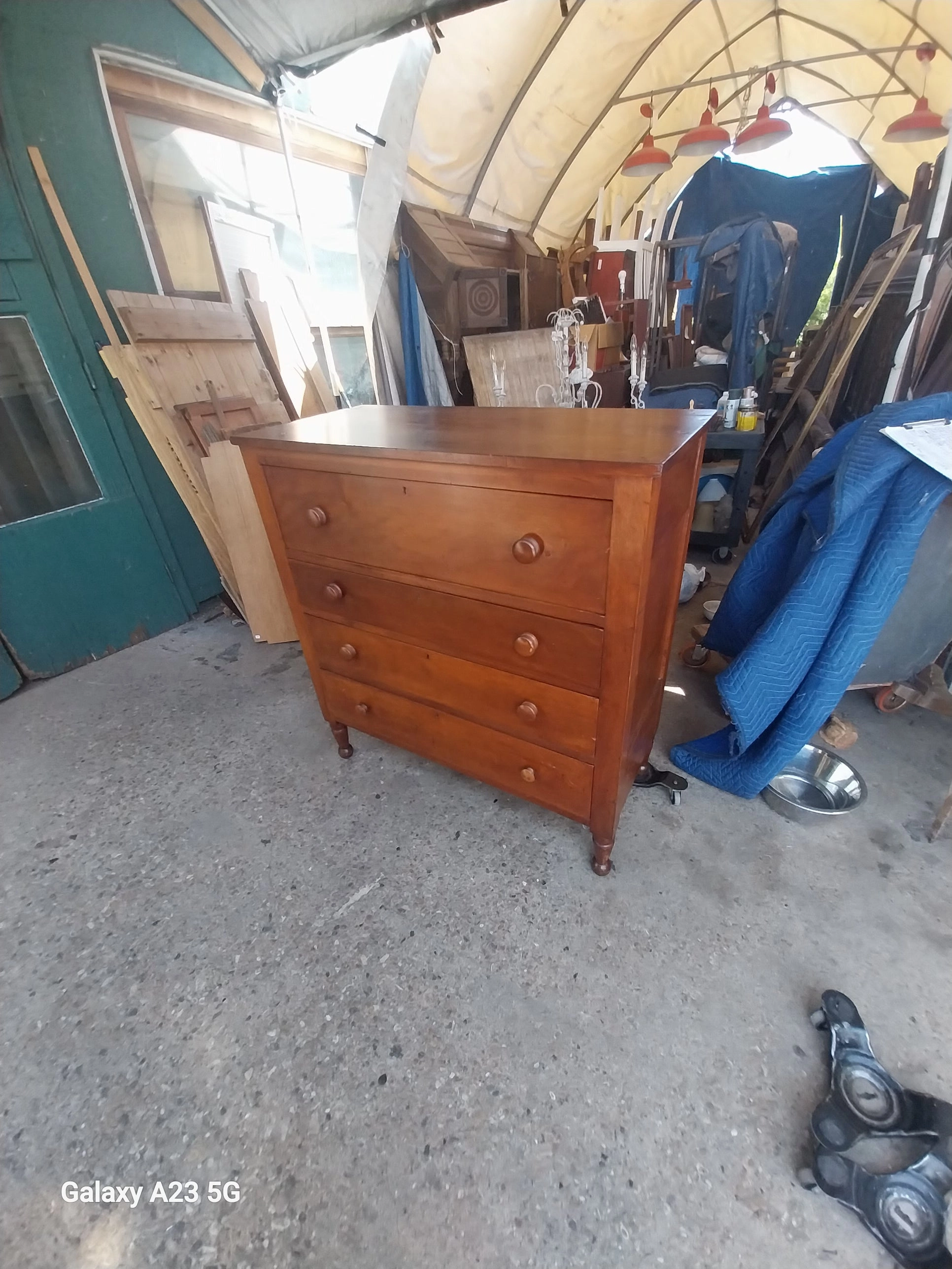 19TH CENTURY CHERRY HIGHBOY CHEST