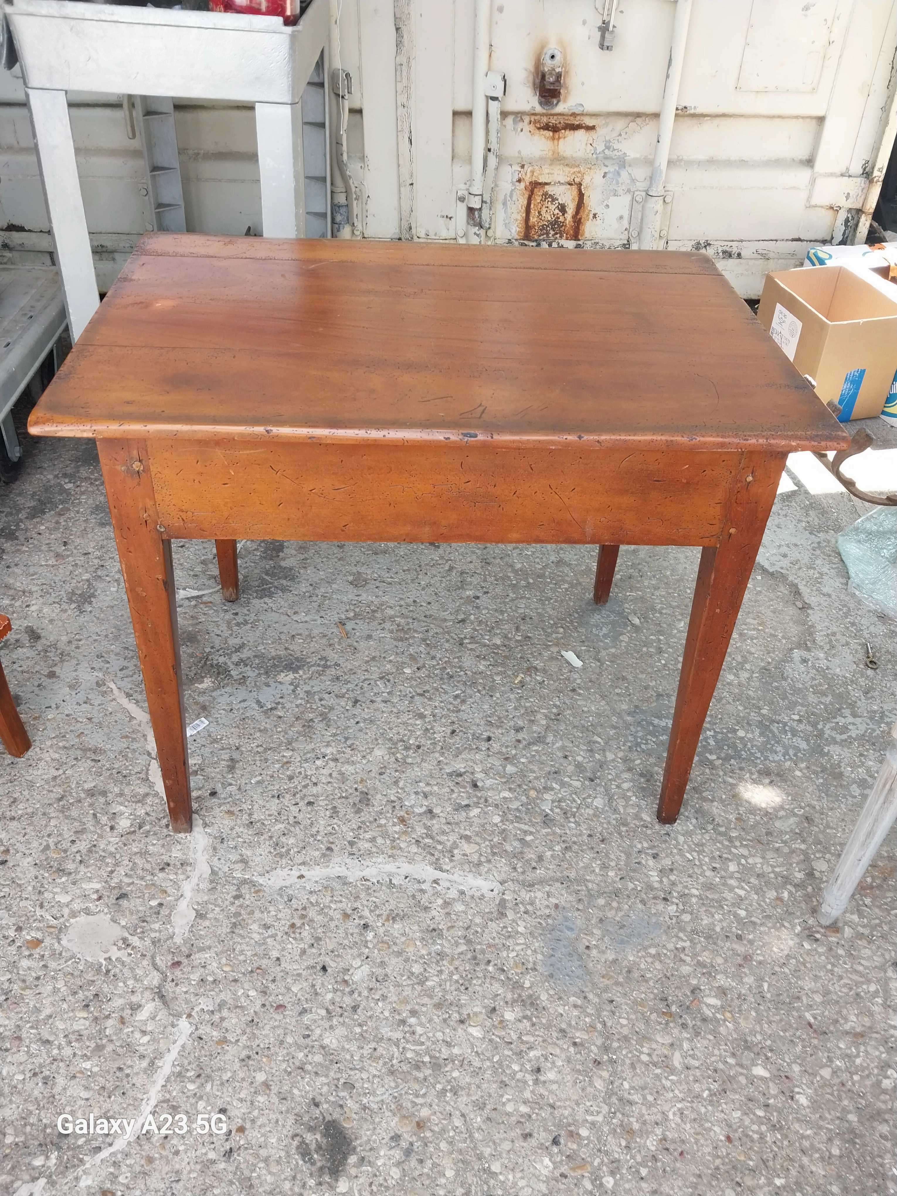 19TH CENTURY TAPER LEG CHERRY SIDE TABLE