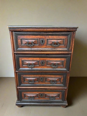 4 DRAWER EARLY ENGLISH CHEST artistic wall mural