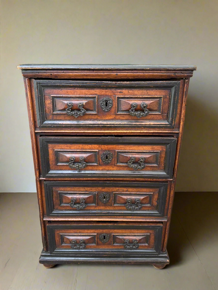 4 DRAWER EARLY ENGLISH CHEST artistic wall mural
