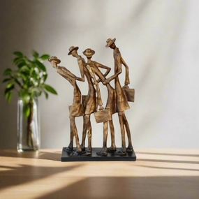 4 STANDING FRIENDS 43X30X8CM decorative home ornament