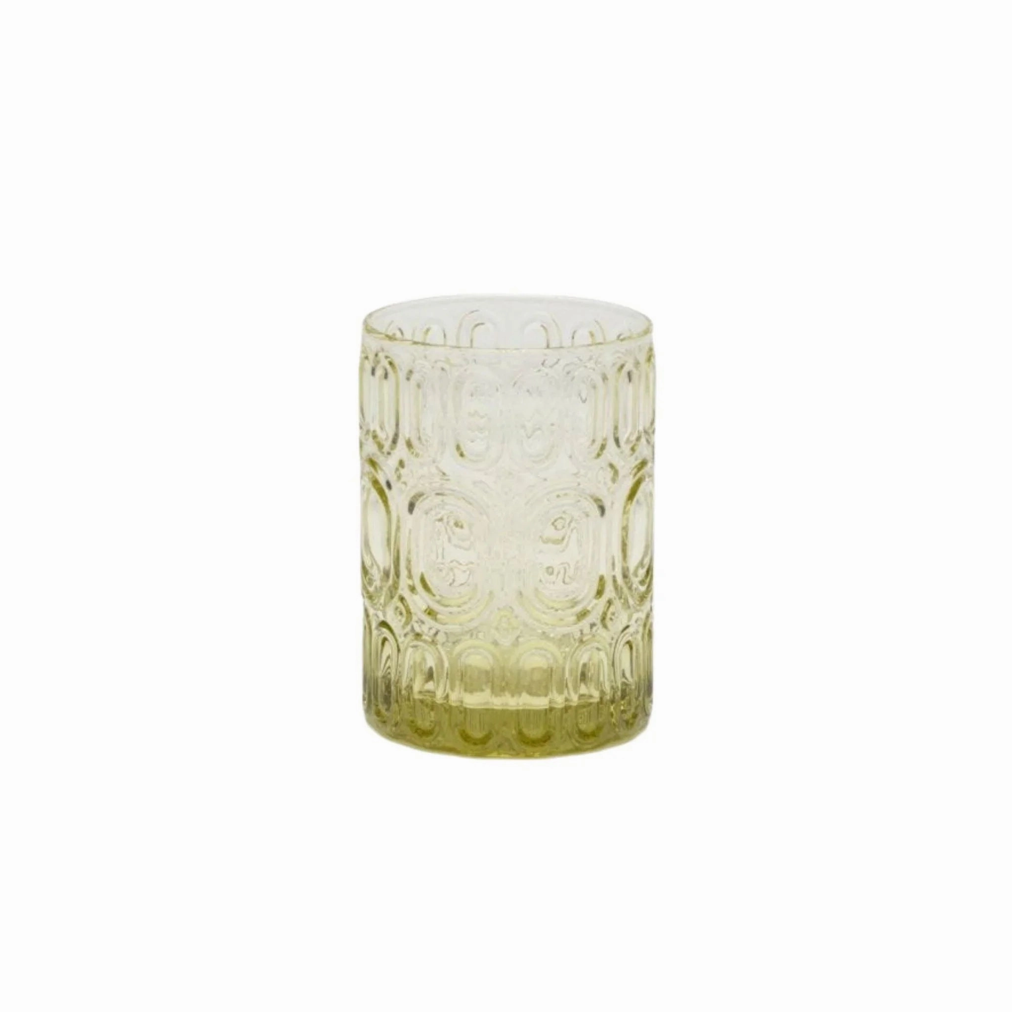 70's Inspired Hand Blown Glass Tumblers in Sage mini desktop sculpture