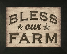 "Bless Our Farm" - Framed Art wall pendant decor