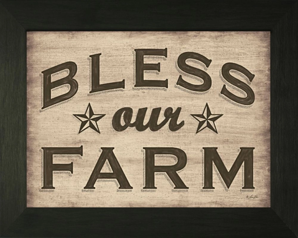 "Bless Our Farm" - Framed Art wall pendant decor