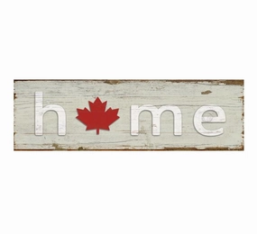 "Home" with Maple Leaf Rustic Wooden Sign wall pendant decor
