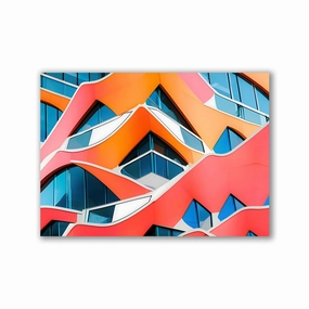 Abstract Building No2 by Iconica framed mural artwork