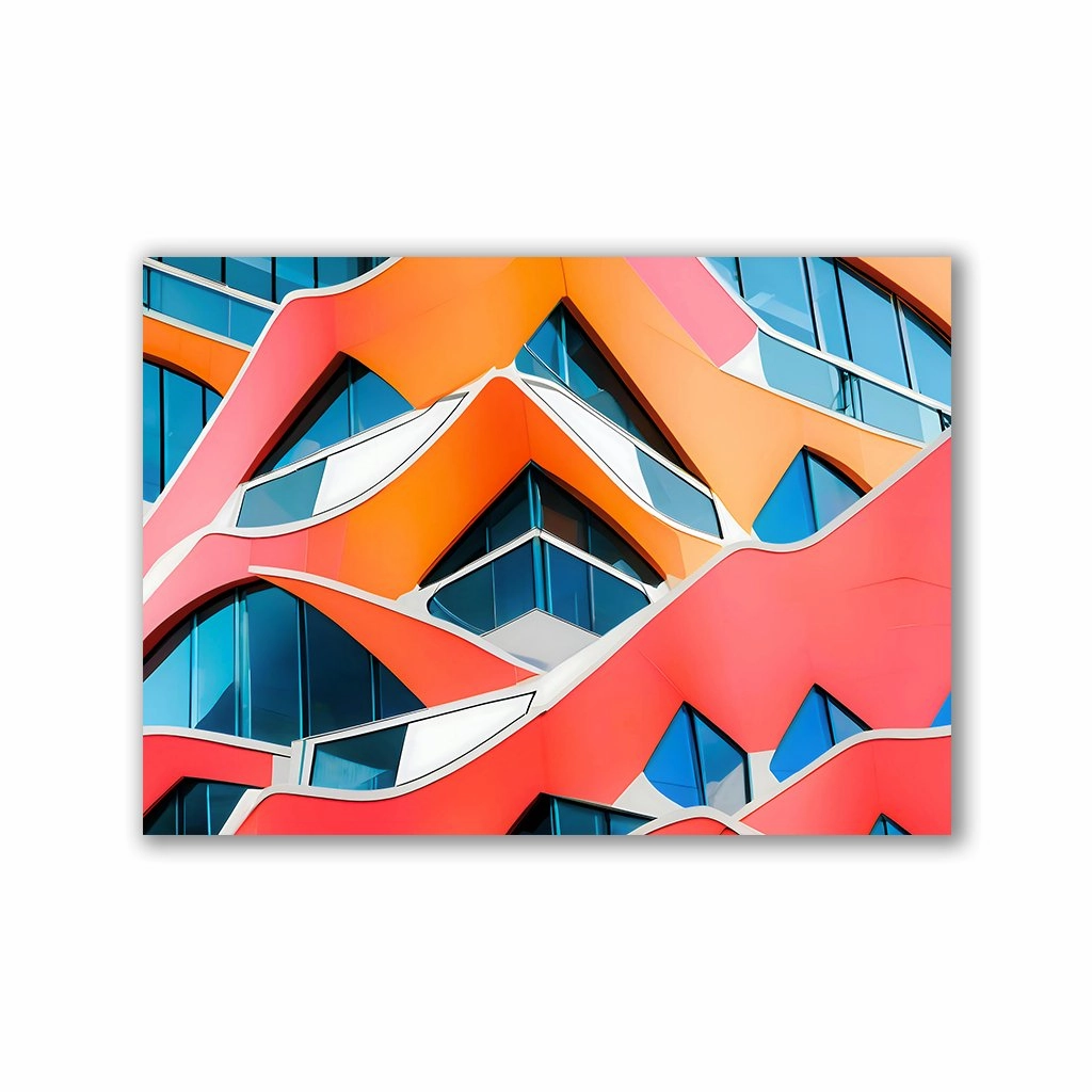 Abstract Building No2 by Iconica framed mural artwork