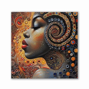 Abstract Dots Woman No1 by Catill framed mural artwork