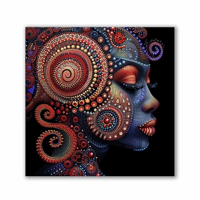 Abstract Dots Woman No2 by Catill framed mural artwork