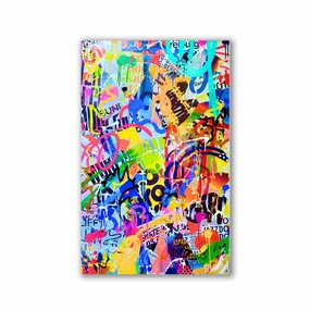 Abstract Genius by RS Artist framed mural artwork