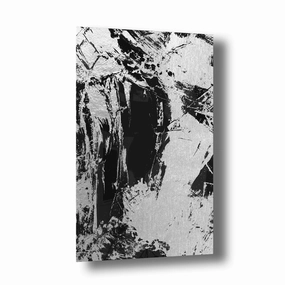 Abstract Grunge No.1 Silver on Acrylic framed mural artwork