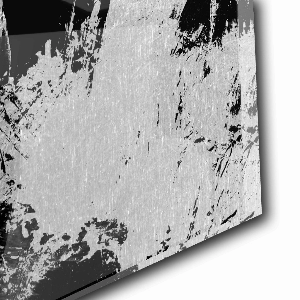 Abstract Grunge No.1 Silver on Acrylic