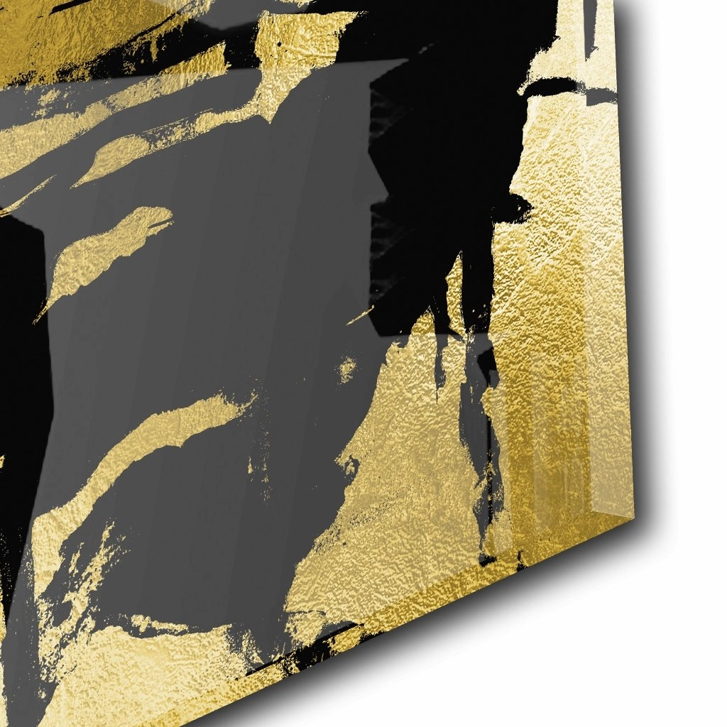 Abstract Grunge No. 2 Gold on Acrylic