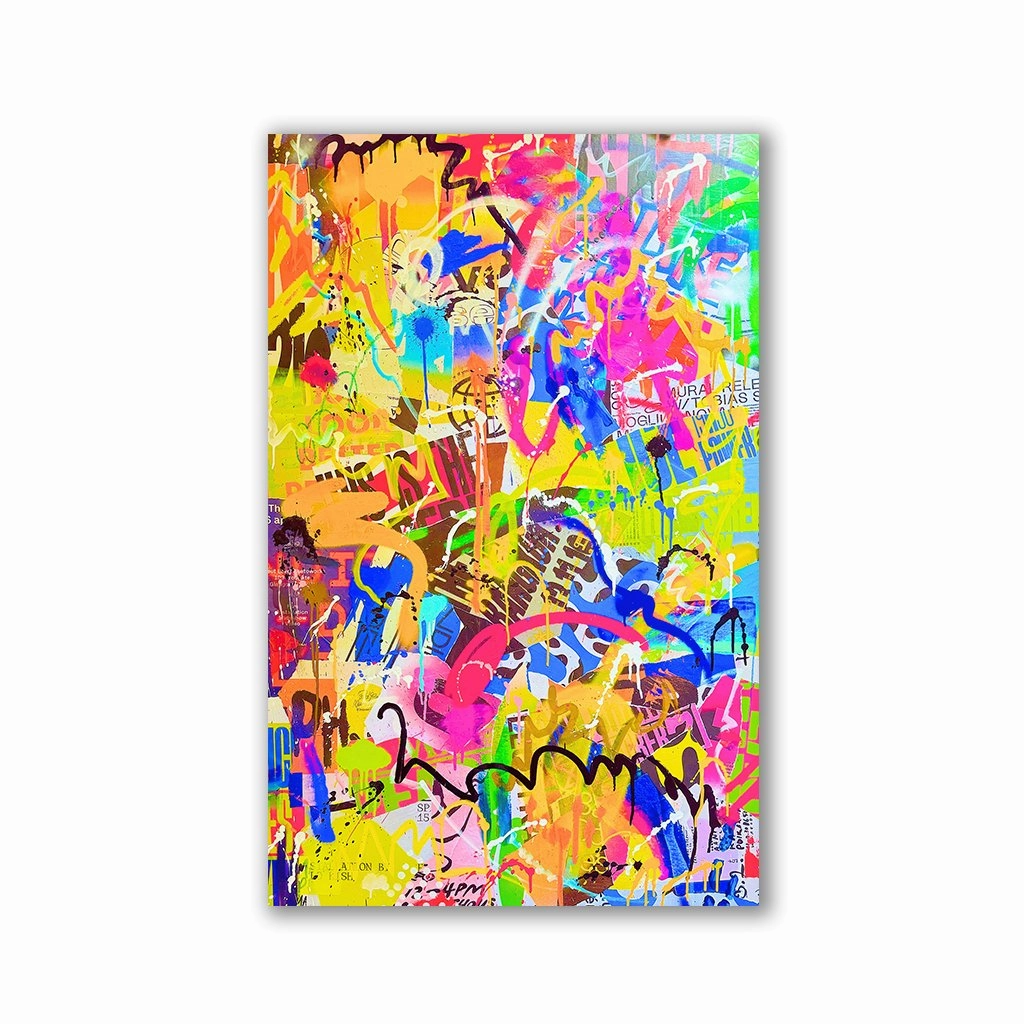 Abstract Lovers by RS Artist framed mural artwork