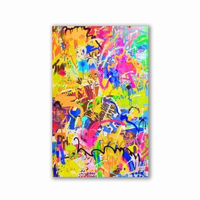 Abstract Lovers by RS Artist framed mural artwork