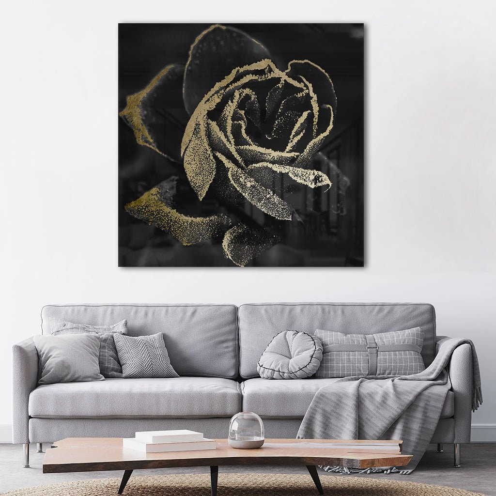 Abstract Rose Gold on Acrylic 
