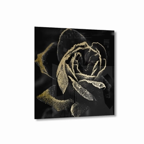 Abstract Rose Gold on Acrylic framed mural artwork