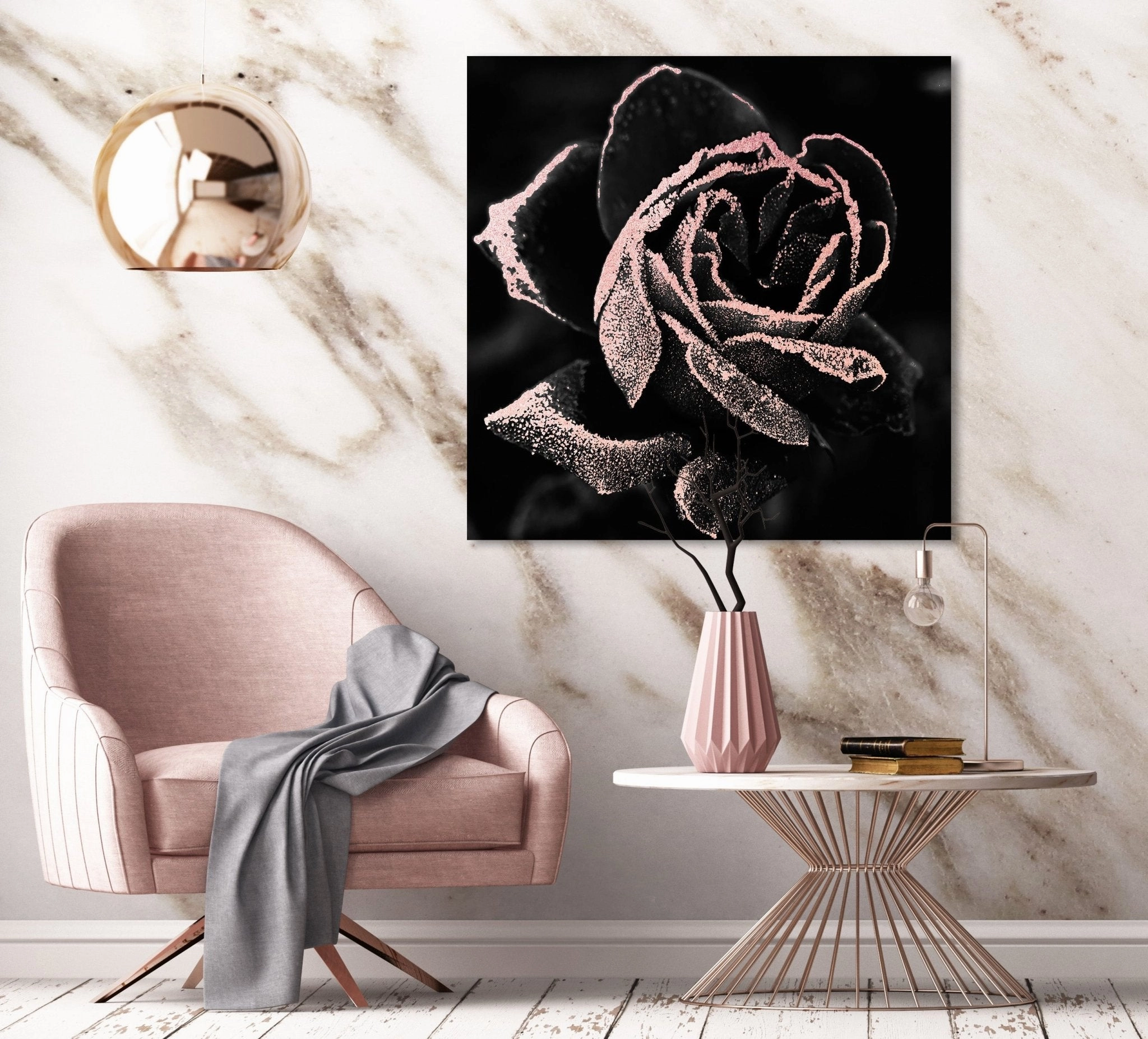 Abstract Rose Ros on Acrylic