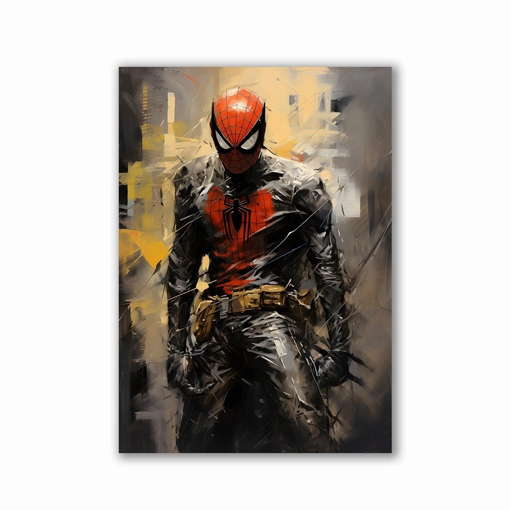 Abstract Spiderman by Rosa Piazza framed mural artwork