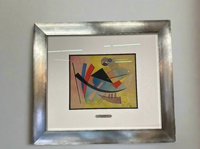 ABSTRACT WATERCOLOR WITH BOAT ATTRIBUTED TO RUSSIAN ARTIST WASSILY KANDISKY artistic wall mural
