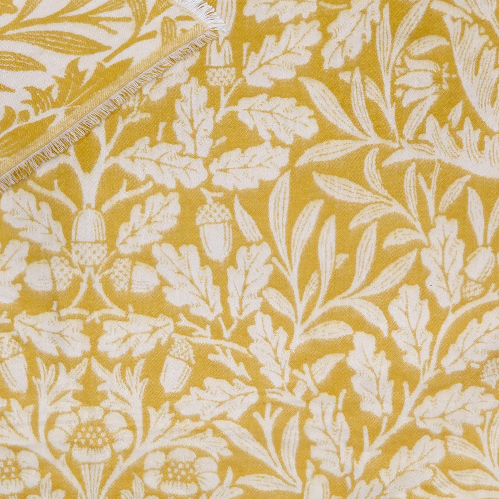 Acorn Tonal Jacquard Throw Gold