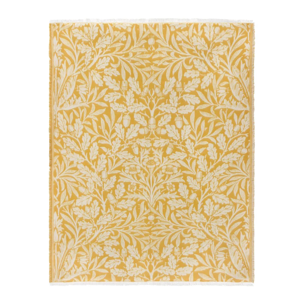 Acorn Tonal Jacquard Throw Gold