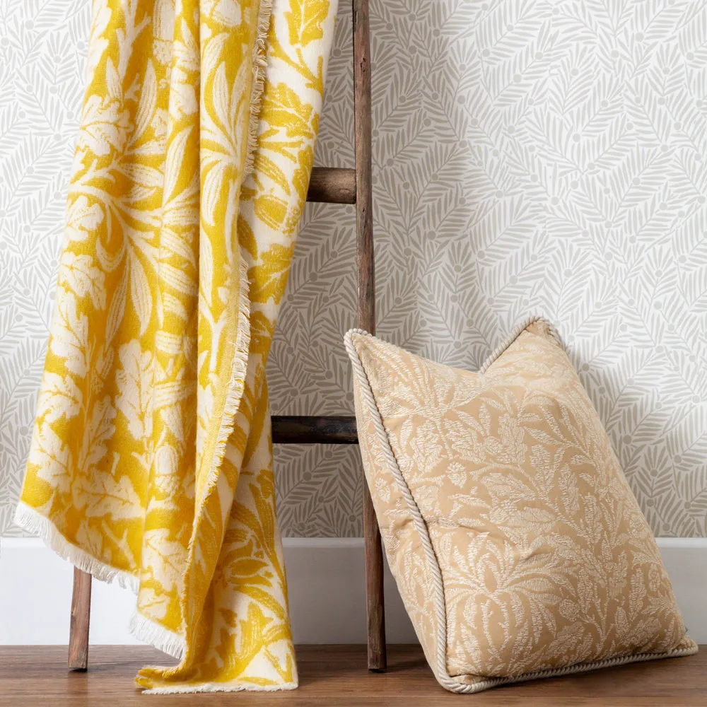 Acorn Tonal Jacquard Throw Gold