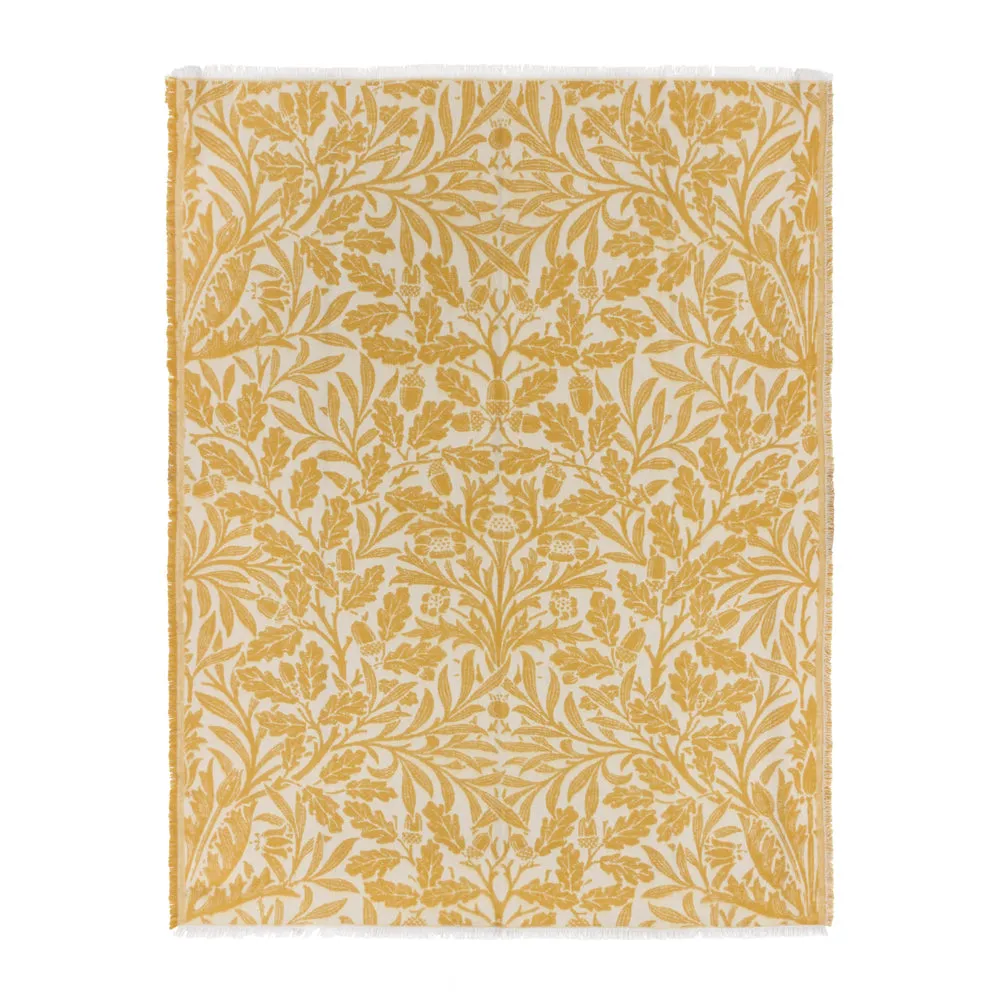 Acorn Tonal Jacquard Throw Gold
