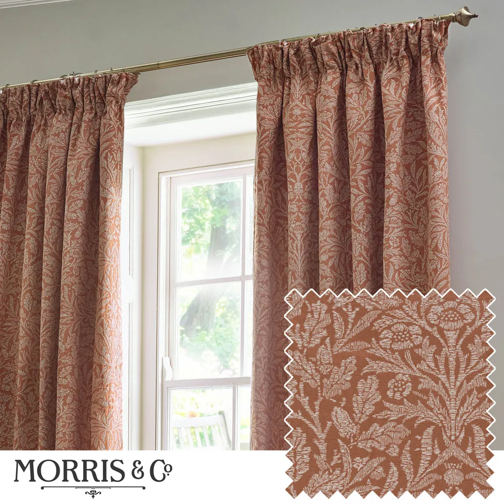 Acorn Tonal Matt Jacquard Pencil Pleat Curtains Brick modern fashion rug  