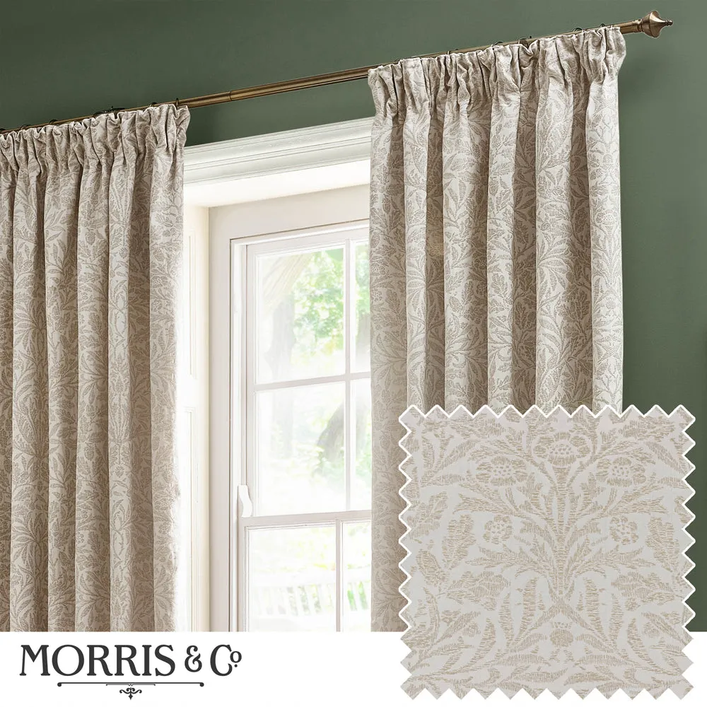 Acorn Tonal Matt Jacquard Pencil Pleat Curtains Ivory modern fashion rug  