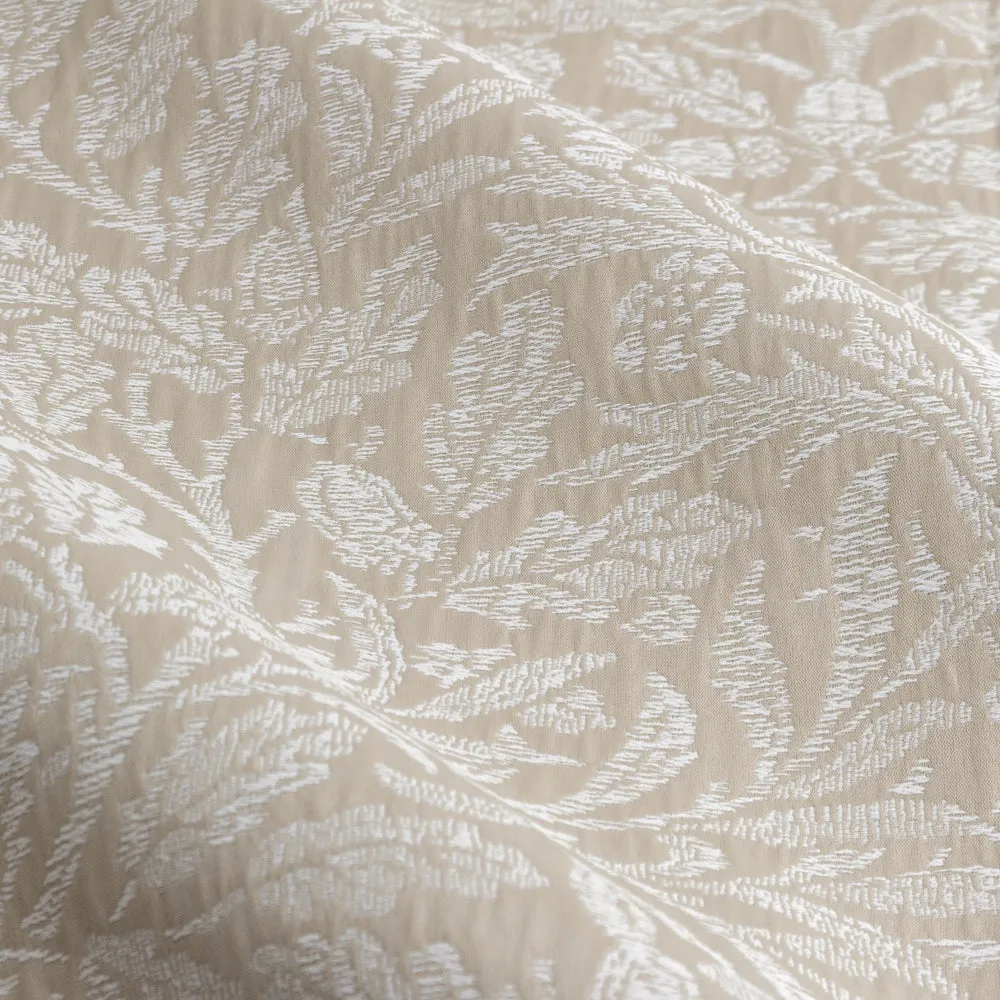 Acorn Tonal Matt Jacquard Pencil Pleat Curtains Linen