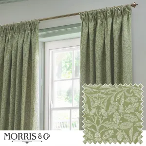 Acorn Tonal Matt Jacquard Pencil Pleat Curtains Sage modern fashion rug  