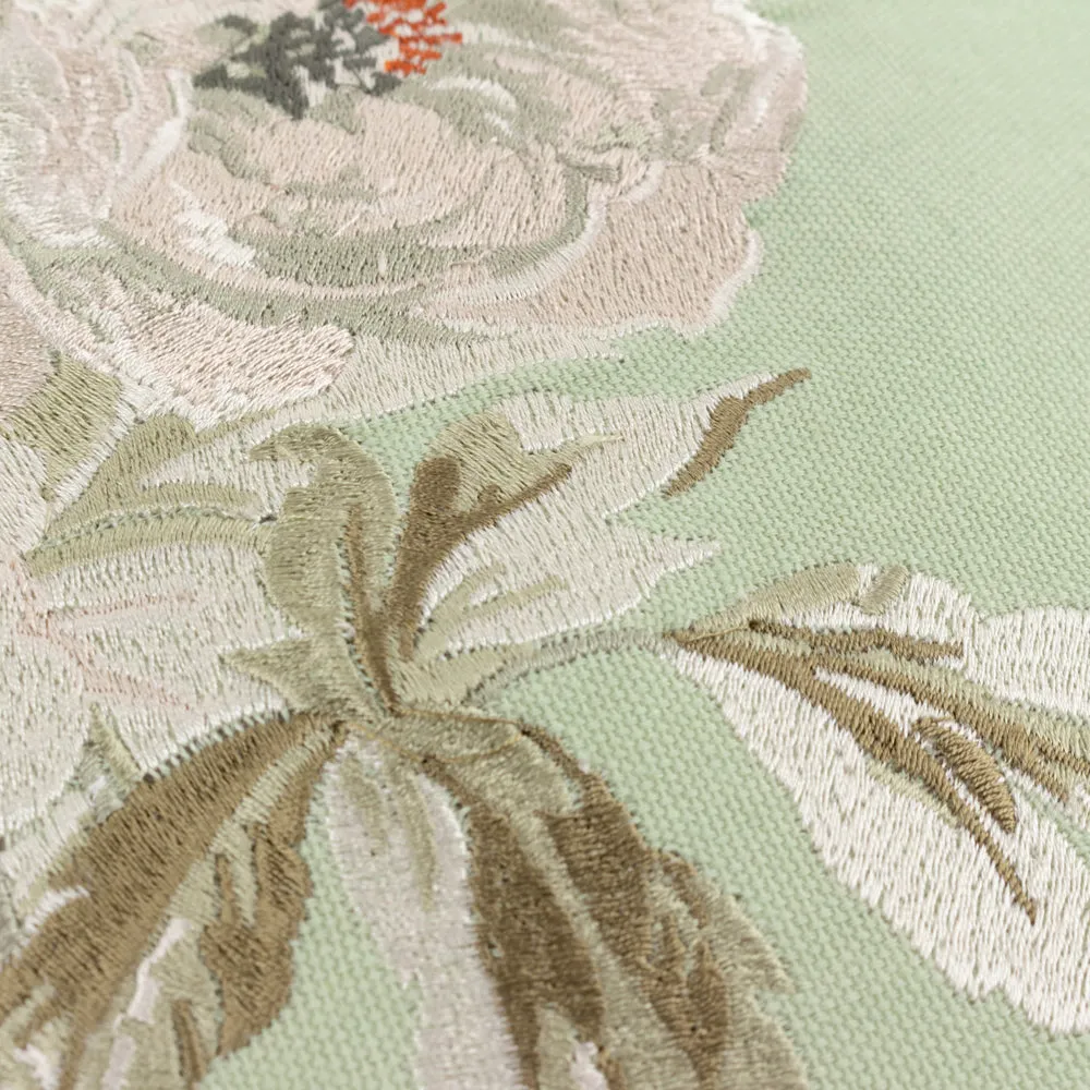 Adele Floral Chenille Cushion Sage