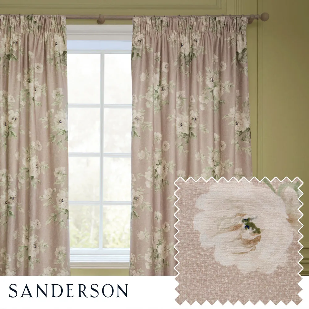 Adele Floral Chenille Pencil Pleat Curtains Rose modern fashion rug  