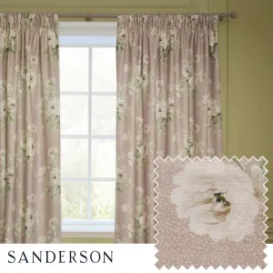 Adele Floral Chenille Pencil Pleat Curtains Rose modern fashion rug  
