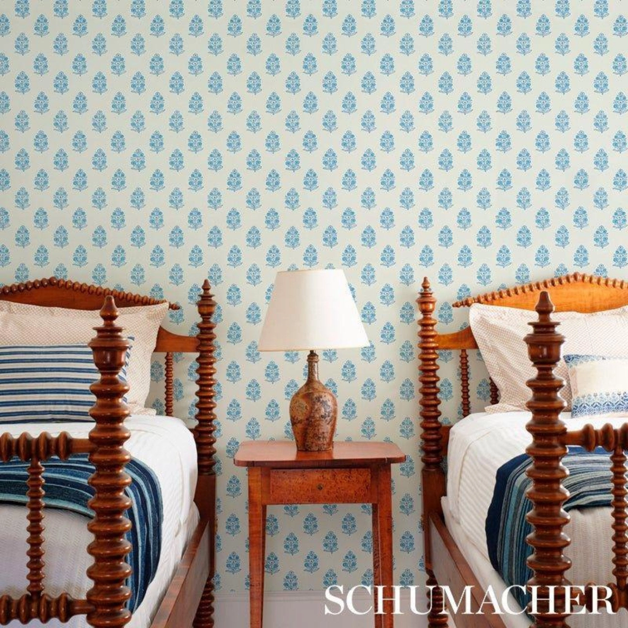 Aditi Wallpaper in Blue
