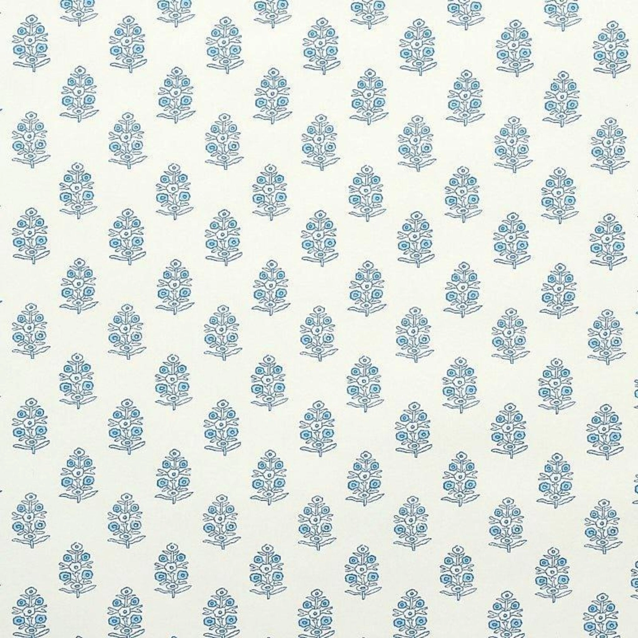 Aditi Wallpaper in Blue paper wall covering