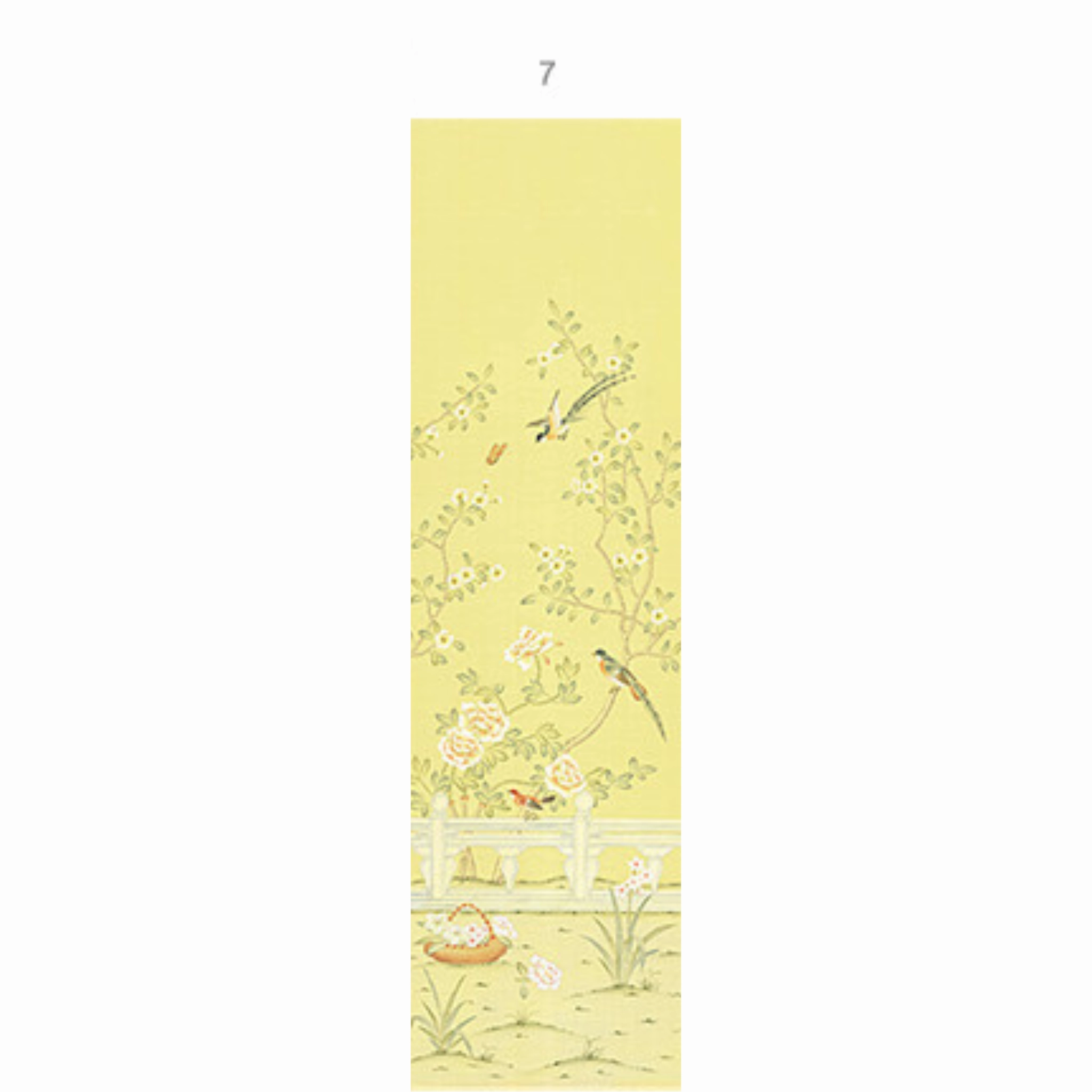 Adriana Chinoiserie Mural Wallpaper Panels in Canary