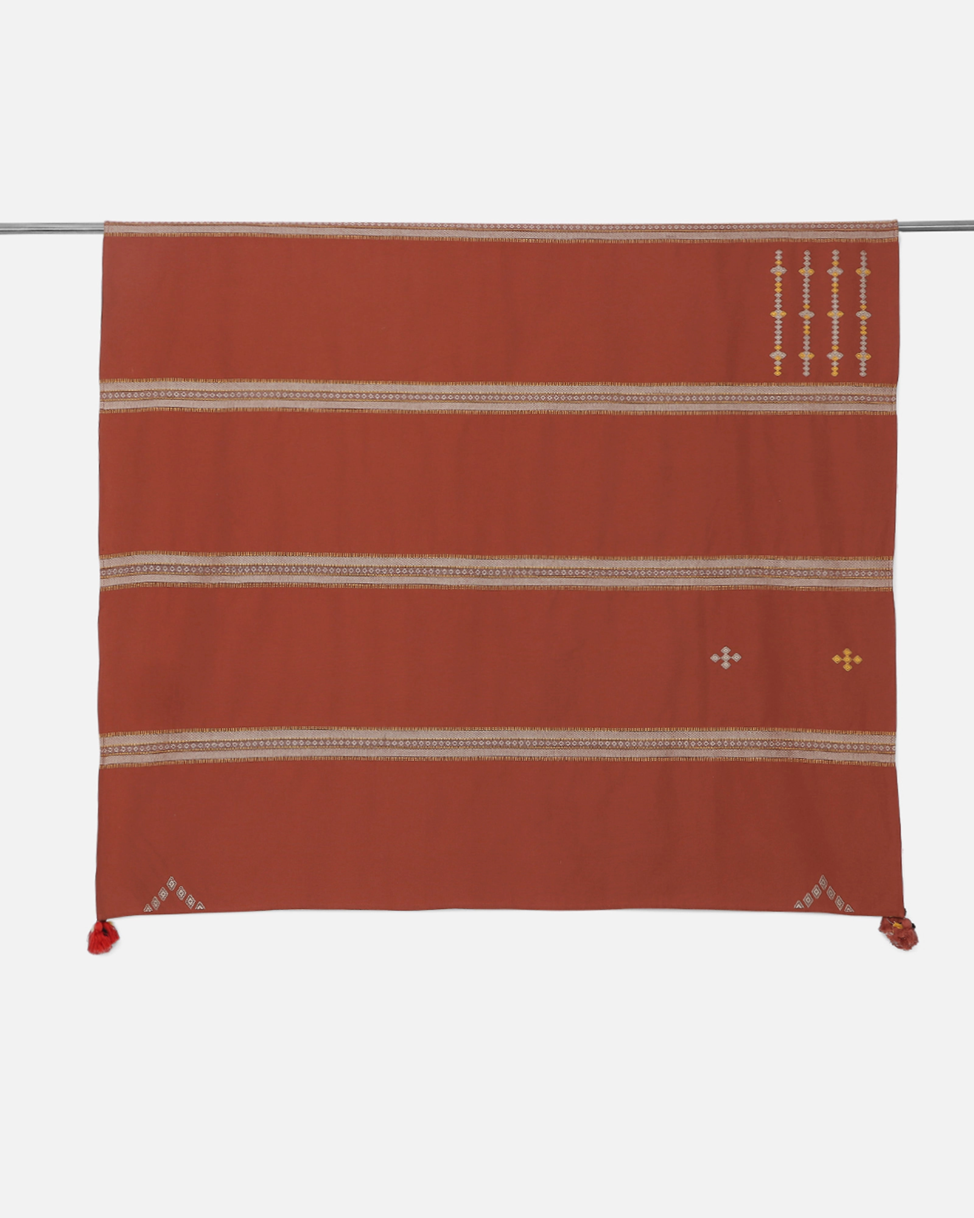 Adrija Extra Weft Cotton Table Cover ceramic table ornament