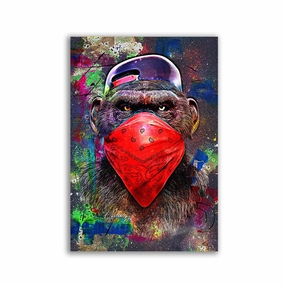 Affengeil Cloth Abstract by Juliano de Araujo framed mural artwork