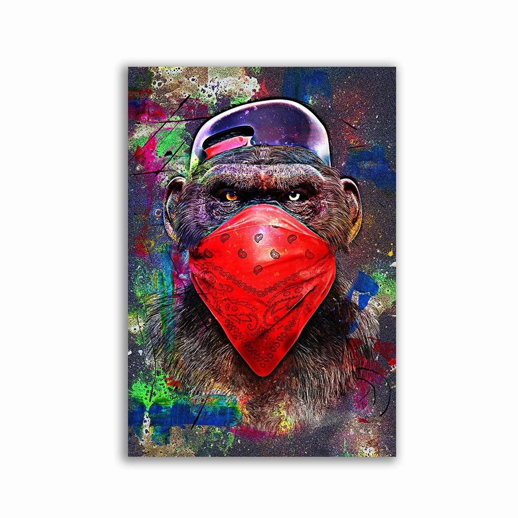 Affengeil Cloth Abstract by Juliano de Araujo framed mural artwork