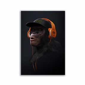 Affengeil Headphones by Juliano de Araujo framed mural artwork