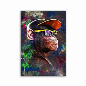 Affengeil Sunglasses Abstract by Juliano de Araujo framed mural artwork