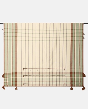 Agata Extra Weft Cotton Table Cover ceramic table ornament