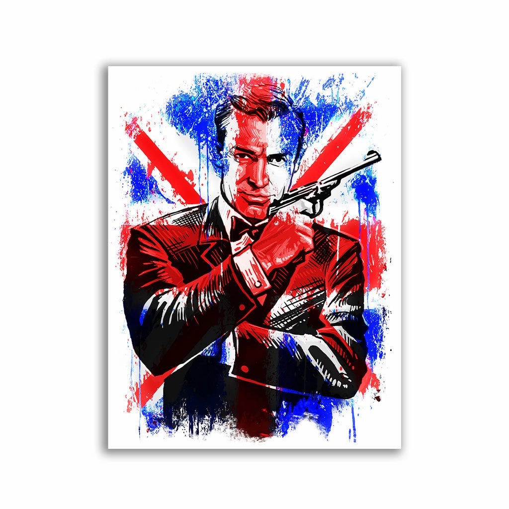Agent Bond by David Drake framed mural artwork